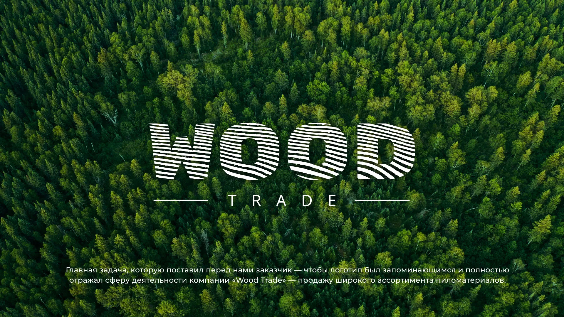 Разработка логотипа для компании «Wood Trade» в Чернушке