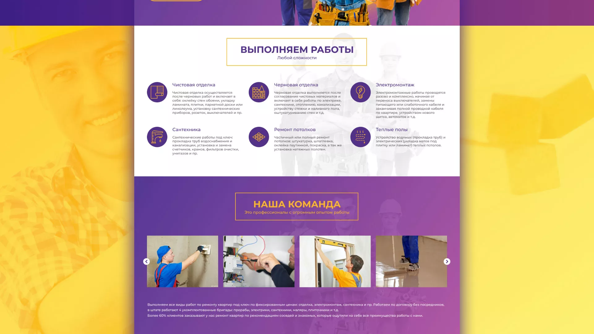 Разработка сайта строительной компании «Милана-Строй» в Чернушке