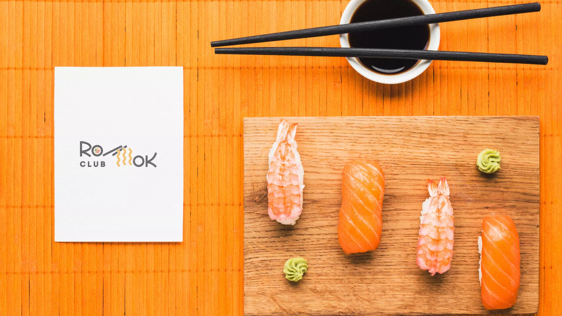 Создание логотипа суши-бара «Roll Wok Club» в Чернушке