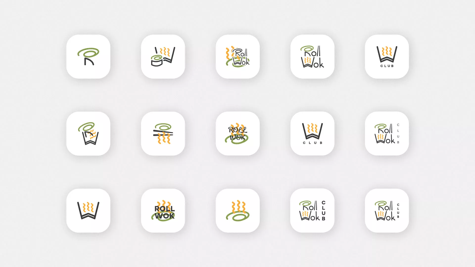 Разработка иконки приложения суши-бара «Roll Wok Club» в Чернушке