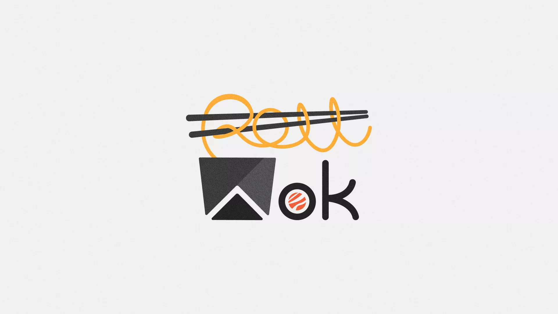 Разработка логотипа в Чернушке для суши-бара «Roll Wok Club»